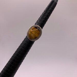 925 Sterling Silver tiger eye ring size 7